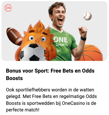 OneCasino welkomstbonus sport